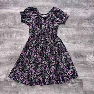 Epic Threads Short Sleeve Wildflower Print Peasant Smocked Dress Girls Sz. 6X